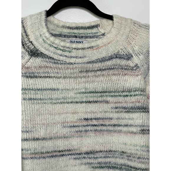 Old Navy Sweater Space Dye Long Sleeves Crew Neck Pullover Wool Blend Gray 2X - Picture 2 of 10